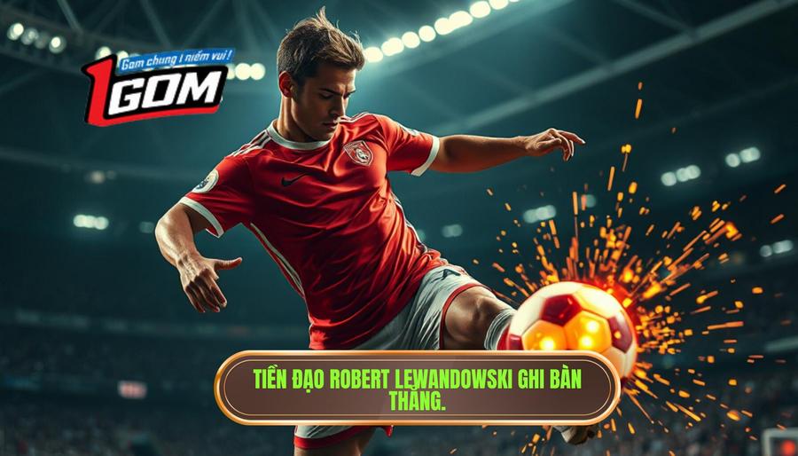 2. Tiền đạo Robert Lewandowski ghi bàn thắng.