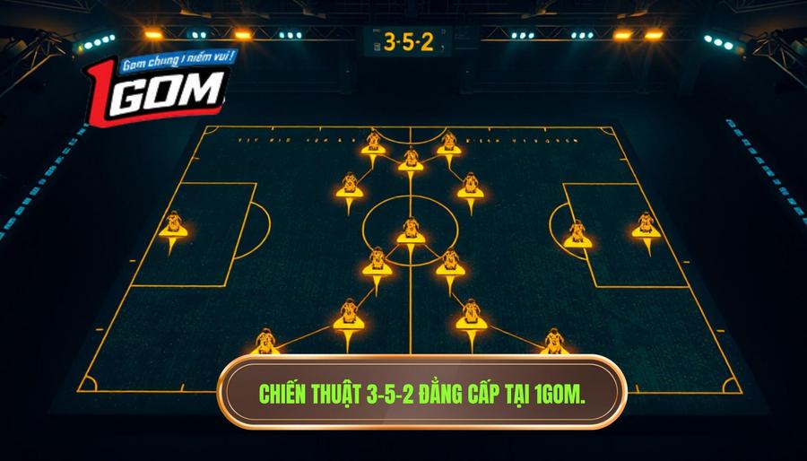 Chiến thuật bóng đá 3-5-2 tấn công